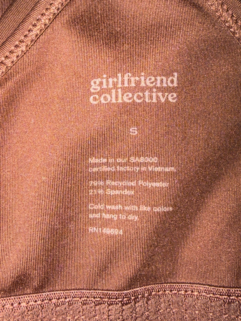 Girlfriend Collective Brown Compressive Bike Shorts Unitard Size Small - Picture 6 of 7